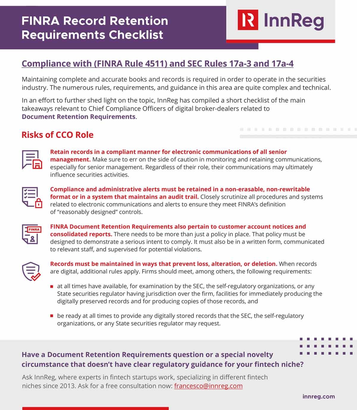 CCO Action Alert 2023 Updated Electronic Records Retention